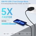 thumbnail image 2 of 25W Samsung Super Fast Charger USB C Wall Plug Type C Charger Adapter Fast Charging Block for Samsung Galaxy A16 A17 A15 5G/Watch 8 7 Ultra 6/A35/A54/S25/S24/Z Flip/Fold7/S23, 2 of 7