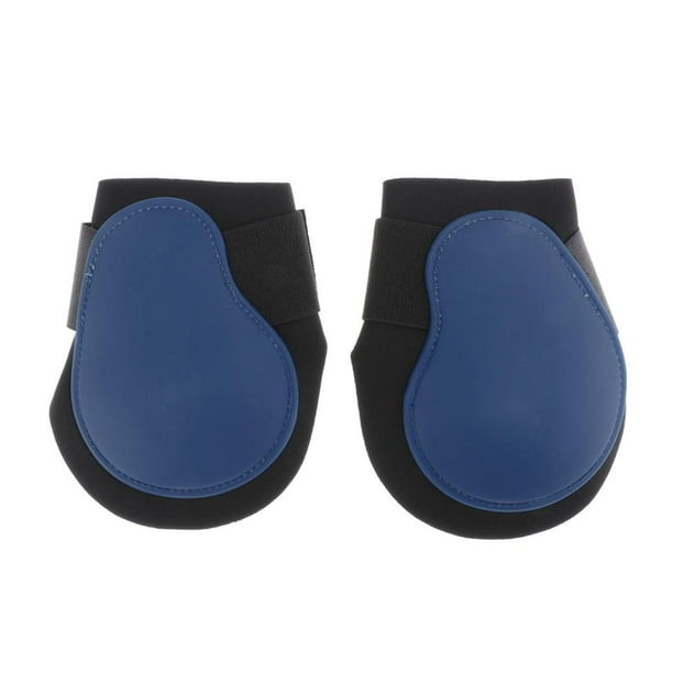 1 par de protectores de tendón/menudal transpirables y anticaídas para entrenamiento de equitación Pie trasero azul oscuro