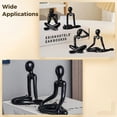 thumbnail image 5 of 4 Pcs Abstract Human Figure Statues, Modern Black Thinker Sculpture Set, Quality Plastic Material, Decorative Figurines for Home, Office, Living Room, and Bedroom, Elegant and Thought-Provoking Art, 5 of 5