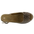 thumbnail image 3 of PATRIZIA Women’s Doriday Slingback Sandals Peep Toe - Adjustable Buckle Strap Dimensional Flower Design - Comfort Heel Platform Synthetic Upper PU Outsole, 3 of 7