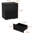 thumbnail image 2 of Nightstand with Drawers, Modern Bedroom End Table with No Handle, Wooden Bedside Storage Cabinet, 2 of 15