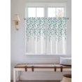 thumbnail image 6 of Tier Curtains 45 Inches Long, Weeping Flowers Window Treatment Curtain Drapes, Teal Grey Summer Spring Floral Botanical Art Small Curtain Drapes for Bathroom Laundry Room, 27.5"x45", 2 Panels, 6 of 7