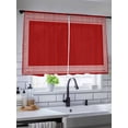 thumbnail image 5 of Sheer Curtains 54 Inch Length 2 Panels Set for Kitchen, Dark Red Greek Key Semi Sheer Curtains for Windows, Geometric Greece Ancient Farmhouse Geo Voile Window Treatments Rod Pocket Curtain, 5 of 7