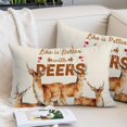 thumbnail image 2 of Orange Deer Throw Pillow Covers, Wildlife Elk Animals Rustic Farmhouse Soft Breathable Pillow Cases with Invisible Zipper for Sleeping, King Size Pillowcases for Couch Bed Sofa Chair 20x36 Inches, 2 of 9