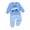 Blue, variant on Toddler Baby Boys Clothes 18 Months Boys Fall Winter Outfits 24 Months Boys Long Sleeve Letter Print Round Neckline Sweatshirt Pants 2PCS Clothing Set Gray