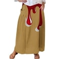 thumbnail image 2 of WXLWZYWL Womens Halloween Dress Plus Size Halloween Candy Corn Cones Women Printed Elastic Waistband Pleated Pocket Skirt with Mid Calf Skirt, 2 of 5