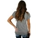 thumbnail image 4 of Camisetas casuales de verano con cuello en V y mangas de pétalos para mujer, 4 of 5