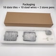 thumbnail image 4 of QualitChoice 10-Piece Plant Labels Strong Resistance, Reusable, Easy Use, Stylish And For Plant Slate Markers, Gifts Enthusiasts 10*8cm-rectangular, 4 of 5