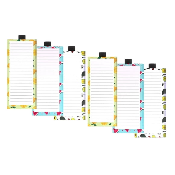 MesaSe Bloc-Notes Magnétiques 3x8Inch Cuisine Frigo Bloc-Notes Imprimé Fruits Bloc-Notes d'Écriture