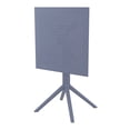 thumbnail image 6 of Pemberly Row 3 Piece Outdoor Bistro Set with 24" Square Table Top in Dark Gray, 6 of 7