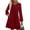 Wine Red, variant on PRETTYGARDEN Fall Dresses for Women Long Sleeve Mini Short Flowy A Line Casual Holiday Party Tunic Dress Fashion Clothes