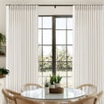thumbnail image 5 of Nalqet Pinch Pleated Linen Curtains 96 inch Length 2 Panels Set, Light Filtering Linen Blend Sheer Drapes Memory Trained Pleated Curtain Back Tab with Hooks Rings for Living Room Bedroom, Beige White, 5 of 8