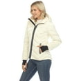 thumbnail image 2 of White Mark Women's Long Sleeve Reflective Puffer Hooded Jacket, 2 of 6