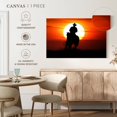 thumbnail image 5 of Elephant Stock Sunset Cowboy Wall Art - Horizontal Canvas Wall Art - Living Room Wall Decor - Our America Canvas - Orange And Black Decor - 51" x 34", 5 of 8