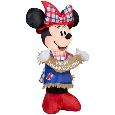 Minnie Mouse Scarecrow Airblown Inflatable Thanksgiving Yard Art Lawn Decoration