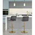 thumbnail image 2 of Toriano Adjustable Bar Stool, Gold Bar Stools, Bar Chairs, Swivel Bar Stools, Bar Stools Set of 2, 2 of 6