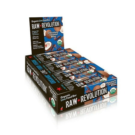 Raw Revolution Organic Live Food Bars, Chocolate Coconut Bliss, 1.8 Ounce Bars