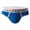 Blue, variant on JUUYY Bikini Men Brief Underwear Comfort Soft Cotton Briefs Low Rise Underwear Moisture Wicking Breathable Blue L