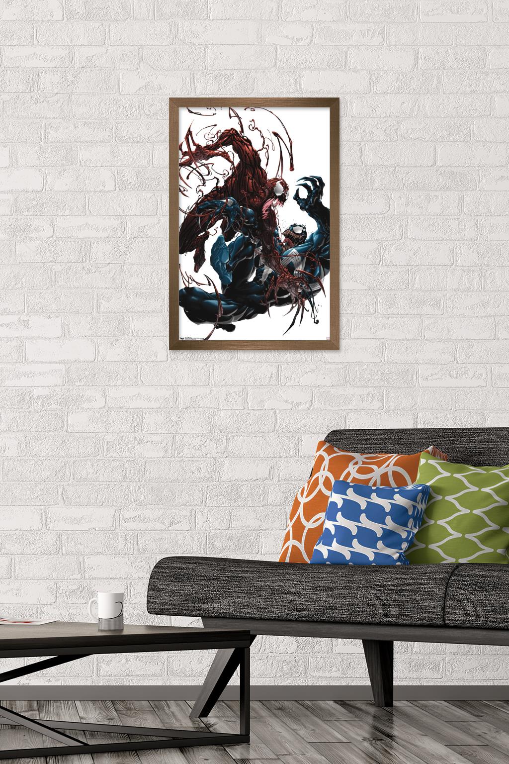 Marvel Comics - Carnage - Battle Wall Poster, 14.725" x 22.375", Framed