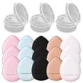 thumbnail image 1 of 15 piezas de maquillaje de maquillaje Popillo Facial Facial Puff Mini Fingertip Powder Puffs, 1 of 5