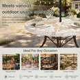 thumbnail image 6 of Round Outdoor Tablecloth with Umbrella Hole and Zipper, Beige Conch Coastal Tablecloth with Elastic Waterproof, Nautical Summer Ocean Patio Table Covers for 45" - 54" Picnic Pool Tables, 6 of 9