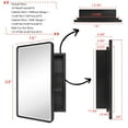 thumbnail image 4 of TEHOME Farmhouse Black Medicine Cabinet, 16x24 Inches, Recessed, Beveled Mirror, 4 of 10