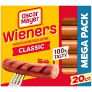 Oscar Mayer Wieners Uncured Original Hot Dogs Mega Pack, 20 Ct Box