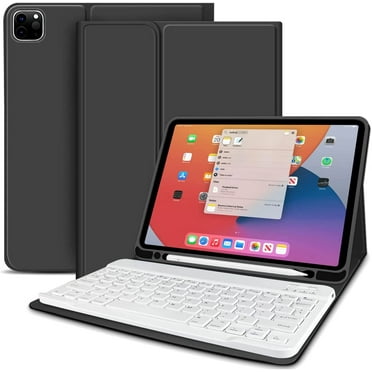 Timoom Keyboard Case for iPad Pro 11 Inch 2021/2020 with Pencil Holder, Auto Sleep/Wake Function, Trifold Stand Smart Wireless Bluetooth Detachable Keyboard Case for iPad Pro 11 inch, Black