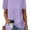 Purple, variant on ZOELNIC Women's Ruffle Hem Tunic Tops Summer Short Sleeve Loose T-Shirt Blouses