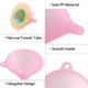 thumbnail image 4 of Embudo de plástico de grado alimenticio de alta calidad, fácil de limpiar y reutilizar, con boquilla estrecha que se adapta a la mayoría de los cuellos de botellas para salsa de soja, aceites, 4 of 5