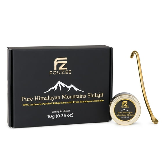 Fouzee Pure Himalayan Mountains Shilajit - Authentic Hard Consistency, 10 Gram