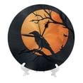 thumbnail image 2 of Round Wall Clock A Crow In Front Of A Full Orange Moon Printed Decorative & Creative Dual-Purpose Clocks Battery Operated For Home/Office/Classroom/School Clock, 2 of 7