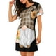 thumbnail image 2 of Fotbe Sunflower Gnomes 4 Bata de Dormir para Mujer con Estampado, Camisón de Algodón de Manga Corta, Ropa de Dormir Casual, 2 of 6