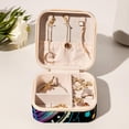 thumbnail image 6 of Note Travel Portable Square Jewelry Box Earring Organizer Necklace Holder Bracelet Holder Display Case Decorative Box Jewelry, 6 of 6