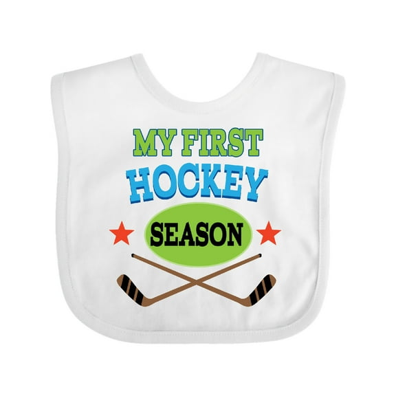 Inktastic My First Hockey Season Boys or Girls Baby Bib