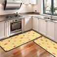thumbnail image 3 of Kitchen Rugs Sets Of 2,Red Mushroom Small Yellow Pattern Anti Fatigue Kitchen Mat Rugs Non Slip Washable,Decorative Kitchen Floor Mats for Kitchen,Sink,Laundry,17"x47"+17"x47", 3 of 5