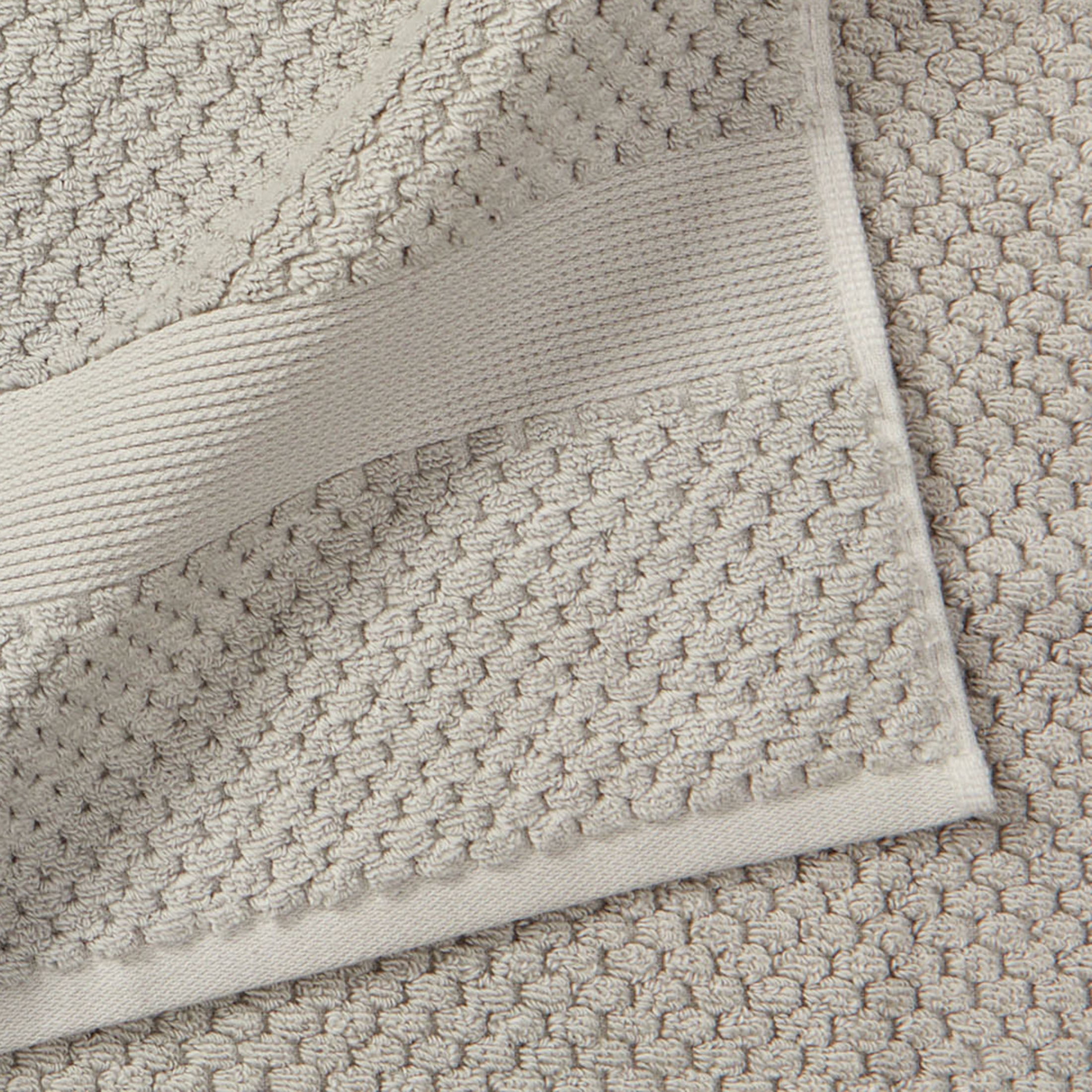 Better Homes & Gardens Signature Soft Cotton Popcorn Textured Washcloth, Soft Silver