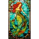 thumbnail image 5 of Pintura de diamante 5D DIY Taladro redondo completo Vidrieras Sirena Kit Decoración (sz4411), 5 of 9