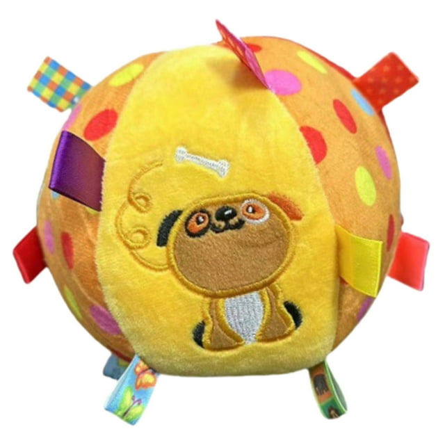 Hearth & Gear Interactive Plu Sh Dog Ba Ll Toy Musical Puppy Toy With Colorful Ribbons Soft Squeaky Pet Toy Shoe Dog for Large Dogs Puppy Hide And Seek Small Dog for Christmas Squirrel Dog without