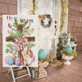 thumbnail image 2 of Easter Cross House Flag for Outdoor,Religious Cross with Bunny Eggs Flowers Yard Flags for Outside,Spring Holiday Decorative Flag for Farmhouse Decor 28x40 Double Sided, 2 of 6