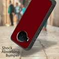 thumbnail image 3 of DALUX MetKase Hybrid Slim Phone Case Cover Compatible with Nokia X100 5G (2021) - Burgundy, 3 of 3