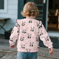 thumbnail image 4 of Yuyamidu Cherry Blossom Panda Sweatshirt Toddler 2T 3T Girls Pink Crewneck Sweatshirts Long Sleeve Ruffle Shoulder Top Lightweight Soft Workout School Outfits Everyday Clothes, 4 of 8