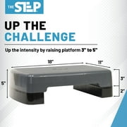 The Step Adjustable Mini Aerobic Step Platform - Exercise Step for Cardio and Strength Training