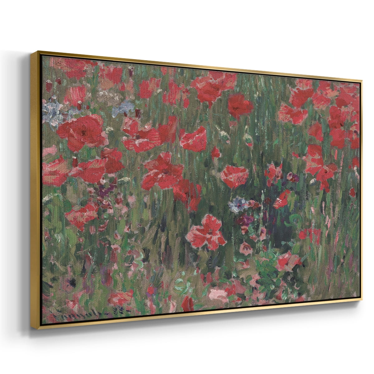 Vintage Botanical Print-XCIX By Wexford Home Framed in Gold Wood Gallery Wrapped Canvas 25 in. x 37 in.