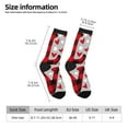 thumbnail image 2 of Honeii Buffalo Plaid Love And Gnome Print Adult Socks,Crew Socks,Casual Calf Socks,Daily Wear Socks for Men & Women, Perfect for Sports, Casual and Everyday Use, 2 of 6