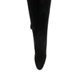 thumbnail image 3 of FSJ Women Chunky High Heel Thigh High Boots Round Closed Toe Stretch Over The Knee Long Boot Side Zip Walking Comfort Shoes Size 11 Black, 3 of 4