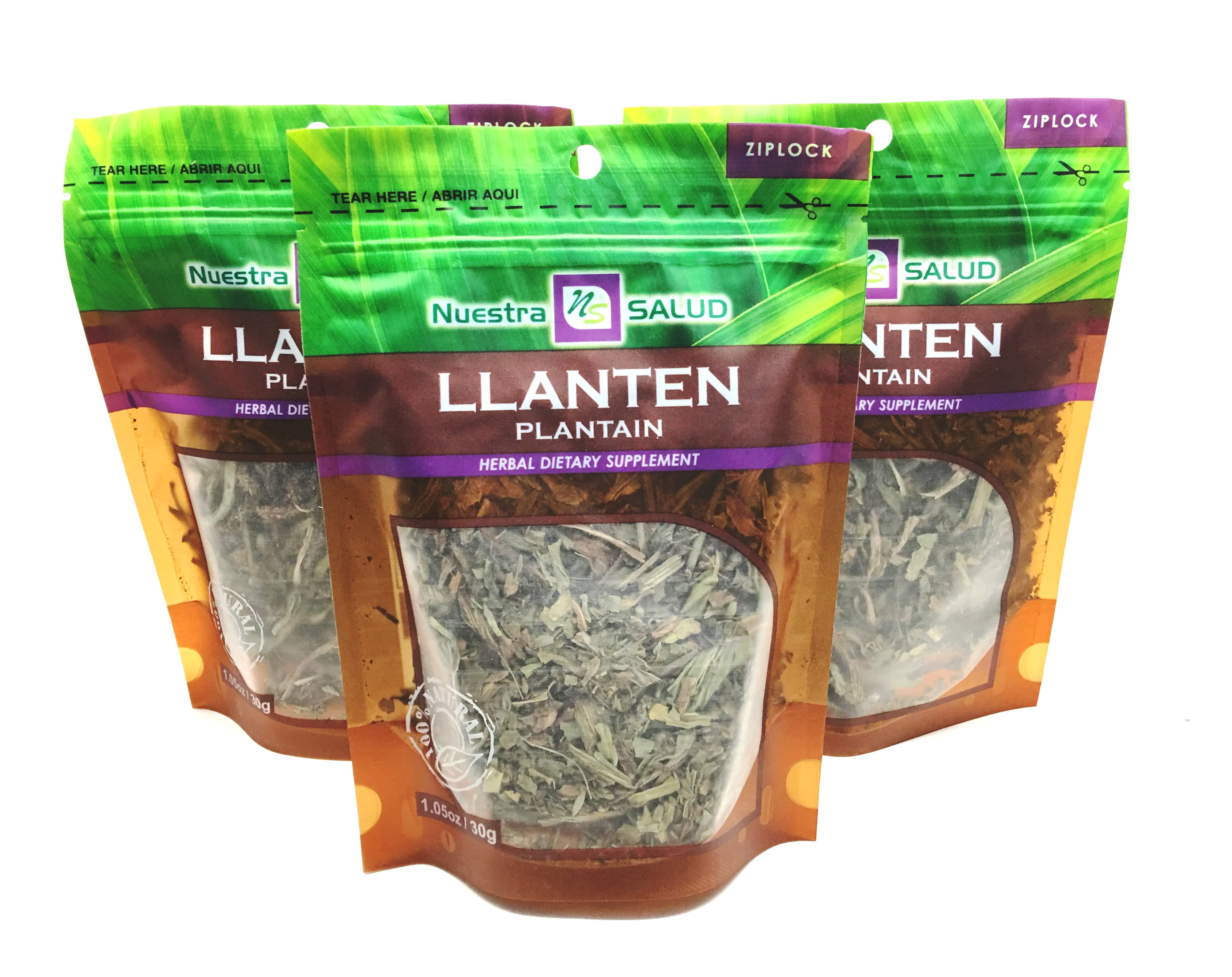 LLanten Plantain Tea Herbal Infusion Value Pack Herb Tea - Walmart.com