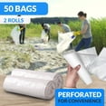 thumbnail image 5 of 50 Gallon Trash Bags Heavy Duty (50 Count) | Clear | Twist Ties Included | Extra Tough, Leak-Proof Garbage Bags | Ideal For Large Clean Ups, 5 of 9