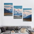 thumbnail image 4 of Nawypu Large Framed Wall Art Ready to Hang The road to Mount Cook Aoraki high peak mountain New Zealand Canvas Print Artwork Wall Art Painting Pictures Home Wall Modern Poster 12''x16''X3 Panels, 4 of 4