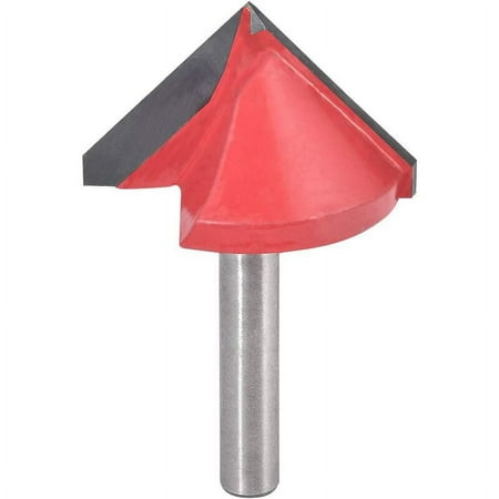 

V Groove Router Bit Tungsten Carbide V Router Bit for CNC Engraving End Mill Woodworking Tool with 6mm Shank (6mm Shank 32mm Width 90 Degree)